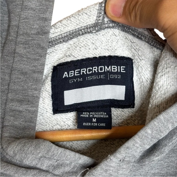 Vintage A&F Abercrombie & Fitch Gym Issue 90s Hoodie Sweatshirt Mens M Gray Y2K - Picture 6 of 12